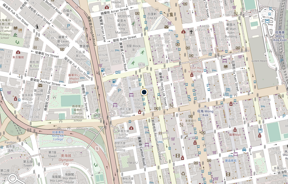 Flat 1, 11/F., Island Centre, 470 Reclamation Street, Mong Kok, Hong Kong 位置地圖